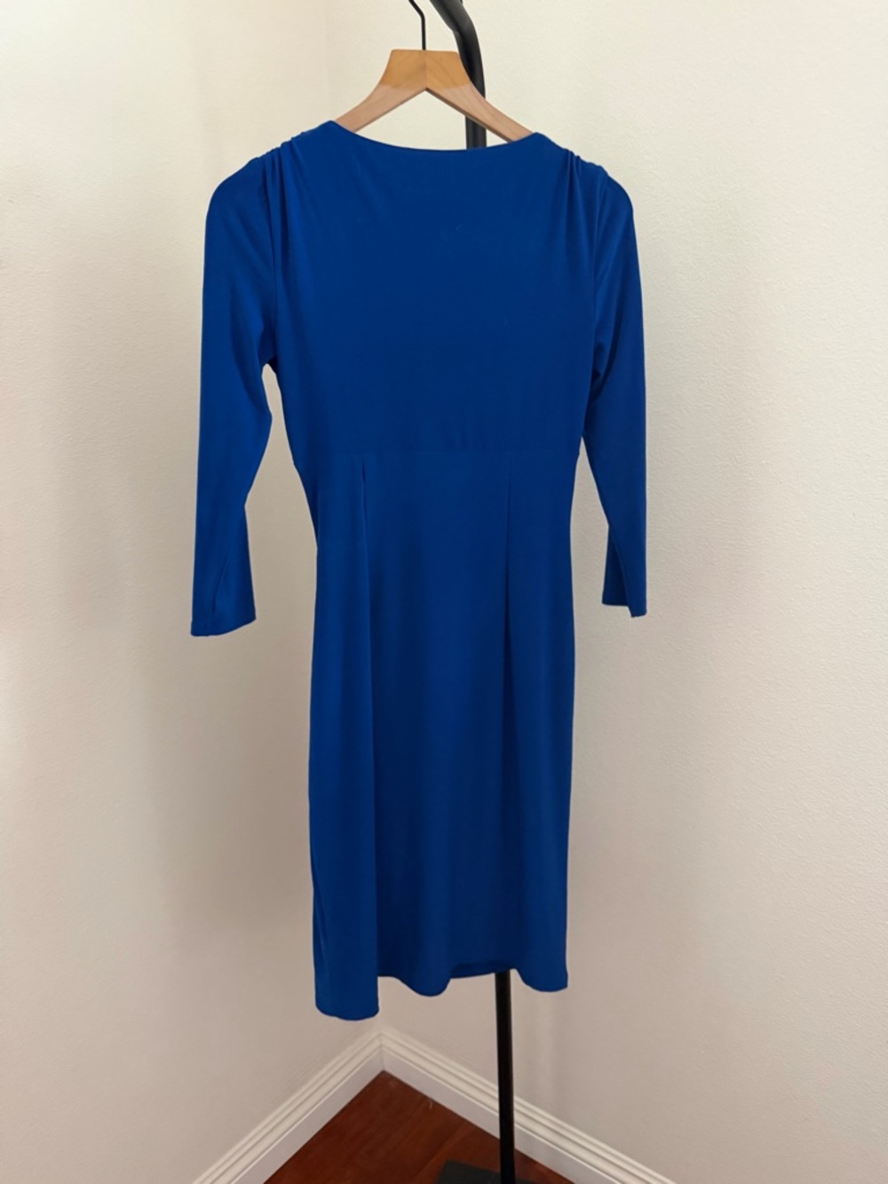 Lauren Ralph Lauren Royal Blue Faux-Wrap Midi Sheath Dress - Picture 4 of 4